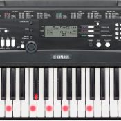 Yamaha EZ-220 Digital Keyboard (61 anschlagdynamische Tasten mit Beleuchtung) inkl.Netzteil